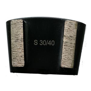 30 Grit Double Rectangle, Soft Bond (40mm x 11mm x 2seg) A11