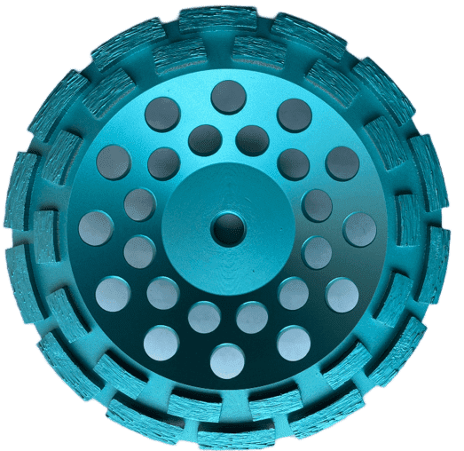 7' Premium Double Row Cup Wheel, 5 / 8'-11 Threaded Hub